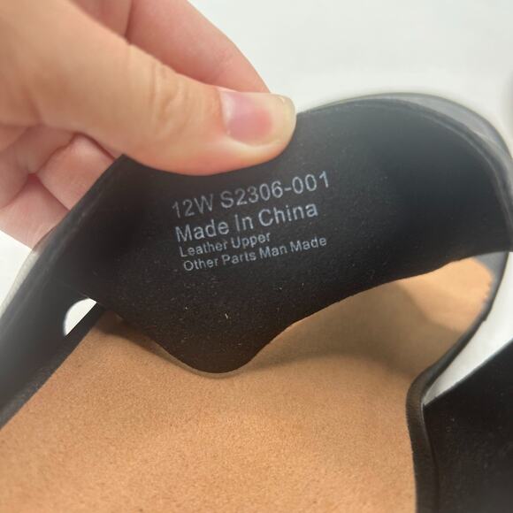 Softwalk Chandler Leather Thong Sandals Black S2306-001 Women's 12W NWOB - Picture 8 of 9